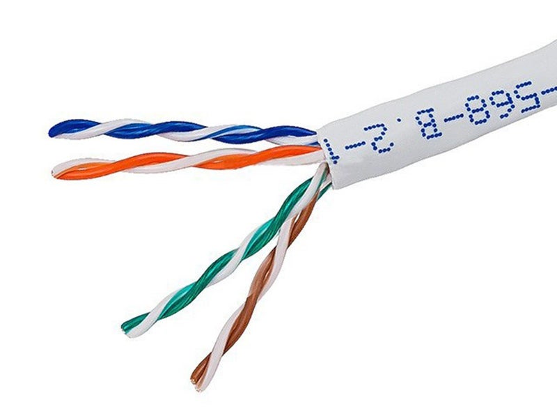 bulk 1000 FEET SOLID COPPER WHITE CAT5e ETL UL LISTED 350Mhz PROFESSIONAL GRADE COMMERCIAL NETWORK CABLE BULK PULL BOX